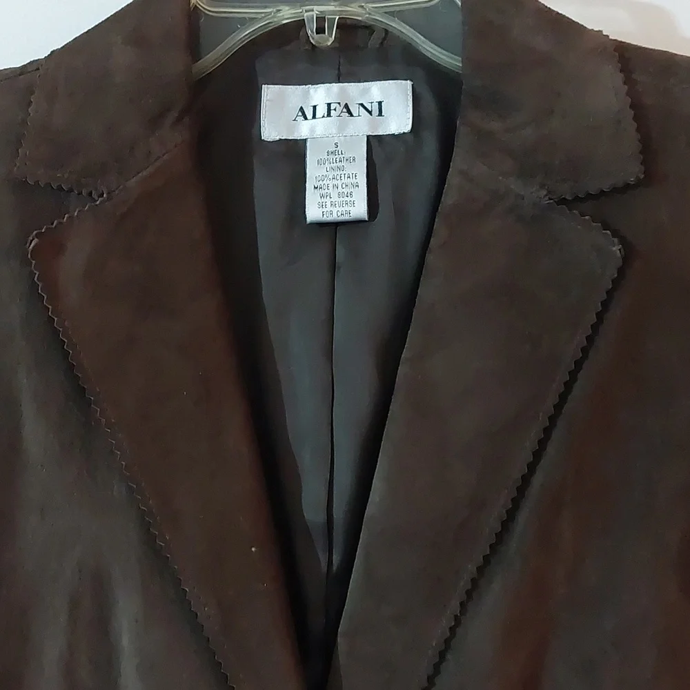 Alfani Brown Suede Blazer - Picture 5 of 7